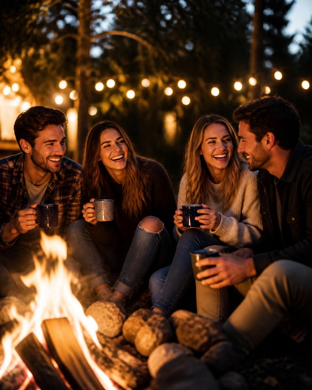 Das Livento Team beim Lagerfeuer — Persönlichkeit hinter dem Beruf